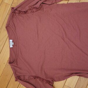 Indie & Co - womens shirt with fringe on shoulders - size medium